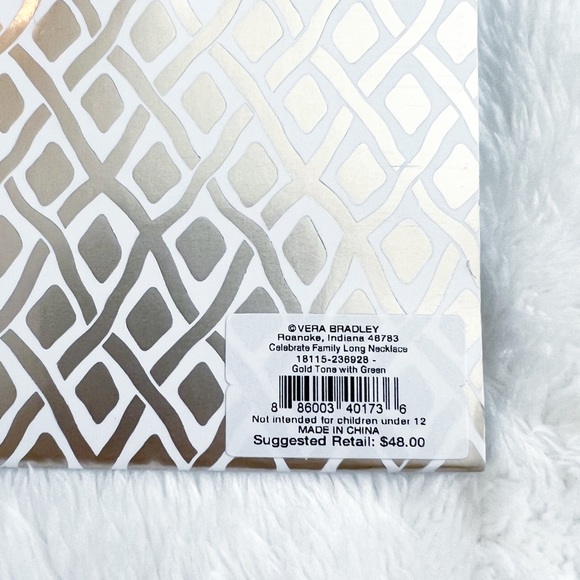 New Vera Bradley Celebrate Family Tree of Life Charm & Tassel Necklace | 32 in. - Picture 3 of 3